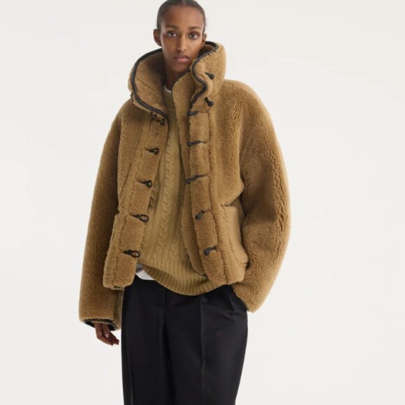 Rohe Brown Shearling Coat, Womens, Size Medium, Brand New - Picture 2 of 11